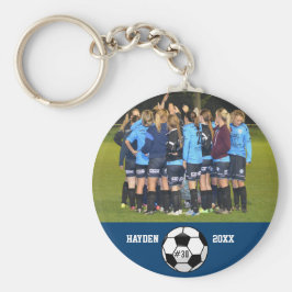 Team-Nummer für benutzerdefinierte Soccer-Fotocoll Schlüsselanhänger