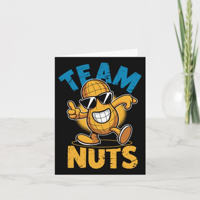 Team Nuts Dab Peanut Funny Cool Gender Reveal Karte (Vorderseite)
