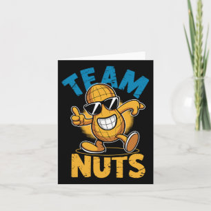 Team Nuts Dab Peanut Funny Cool Gender Reveal Karte