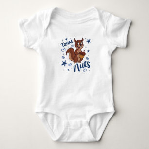 Team Nuts Gender Reveal Party Blue Boy Baby Strampler