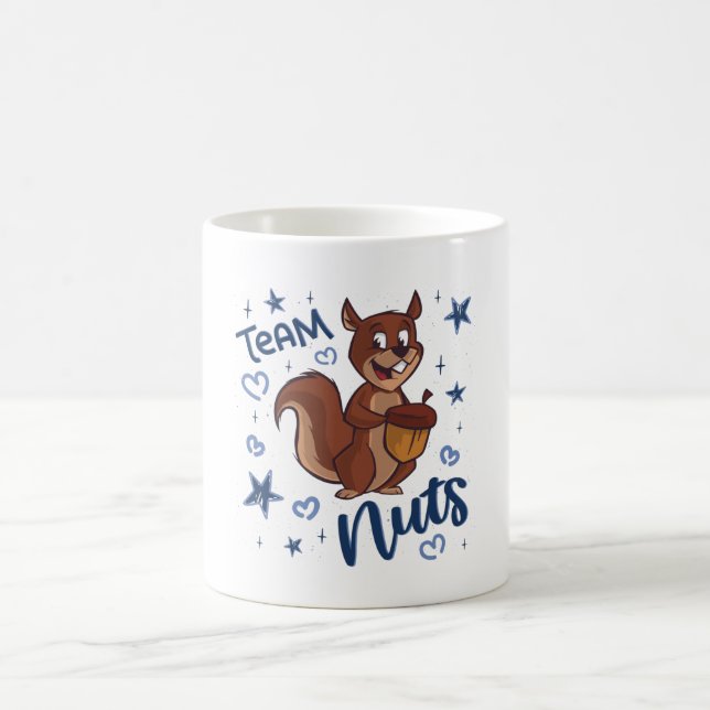 Team Nuts Gender Reveal Party Blue Boy Kaffeetasse (Mittel)