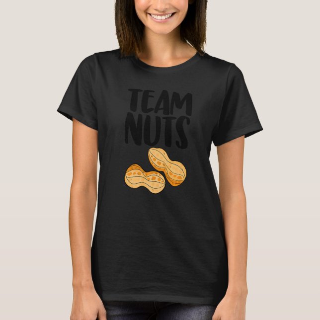 Team Nuts Gender Reveal Peanut Liebe T-Shirt (Vorderseite)