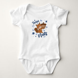 Team Nuts Geschlechtsenthüllungsparty Blaues Baby Strampler