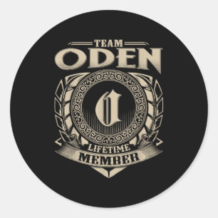 Team Oden Lebenslanges Mitglied Lustiger Oden Fami Runder Aufkleber