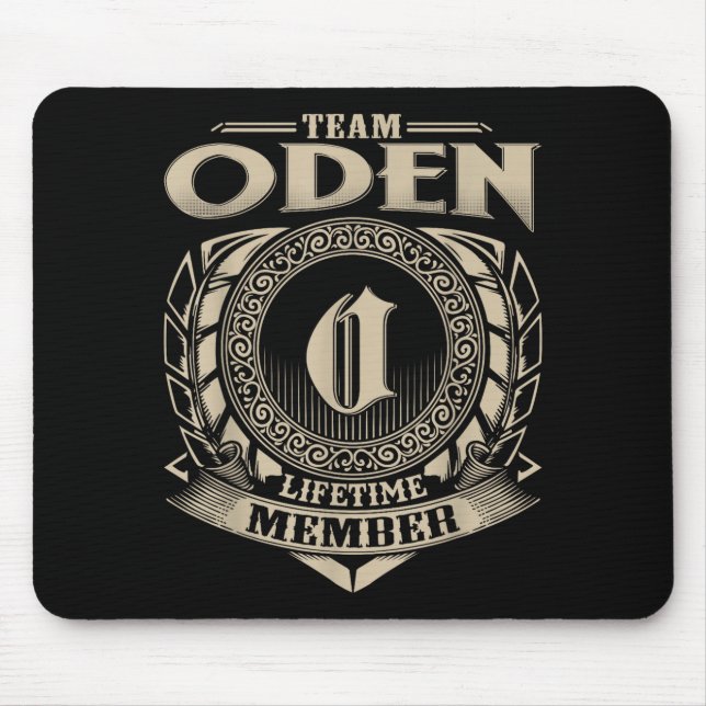 Team Oden Lifetime Member Funny Oden Family Name V Mousepad (Vorne)