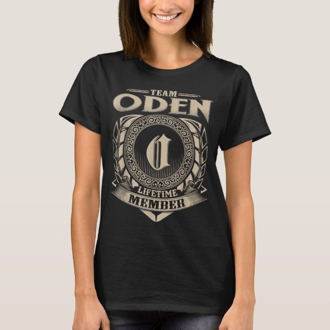 Team Oden Lifetime Member Funny Oden Family Name V T-Shirt (Vorderseite)