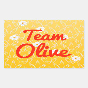 Team-Olive Rechteckiger Aufkleber