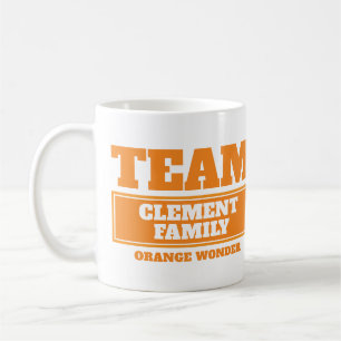 Team orange personalisieren Team und nennen Tasse