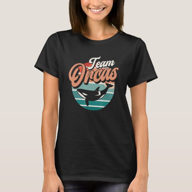 Team Orcas Whale Orca schützen Meer T-Shirt (Vorderseite)