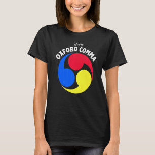 Team Oxford Comma Funny English Grammar Nerd Club T-Shirt