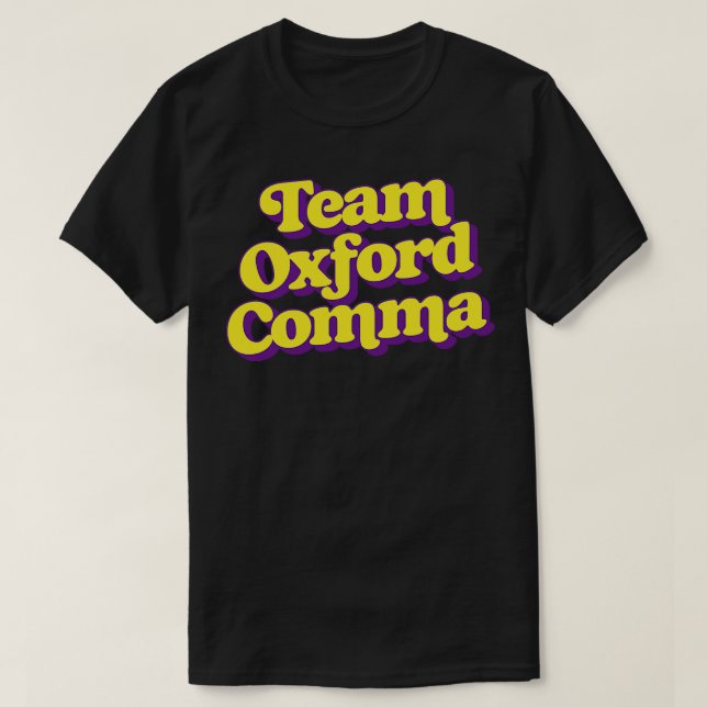 Team Oxford Comma T-Shirt (Design vorne)
