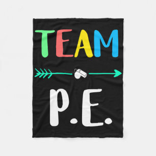 Team P.e. Grundschullehrer Pe Lehrer Starke Körper Fleecedecke