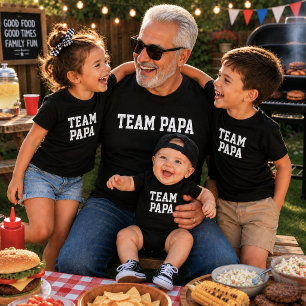 Team Papa passendes Baby-Vaterschaftstagsgeschenk Baby Strampler