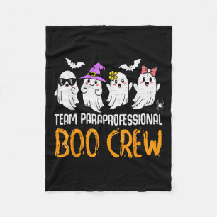 Team Paraprofessional Boo Crew Ghost Halloween Par Fleecedecke