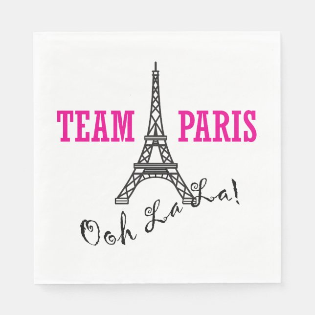 "Team Paris" Serviette (Vorderseite)