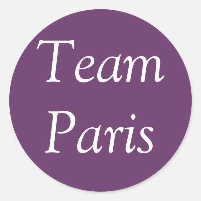Team Paris Sticker (Vorderseite)