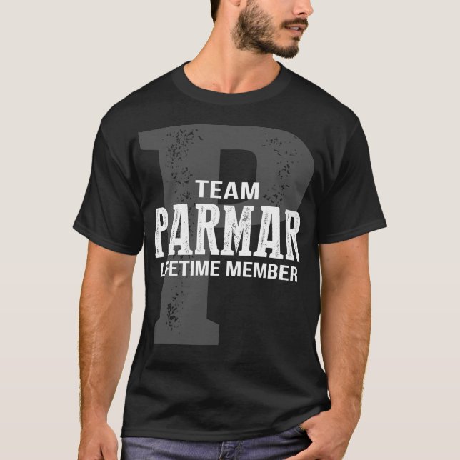 Team PARMAR Lebenszeit Mitglied T-Shirt (Vorderseite)