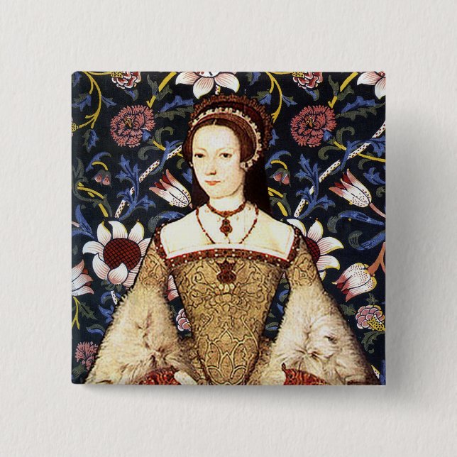Team Parr - Portrait von Königin Katherine Parr Button (Vorderseite)