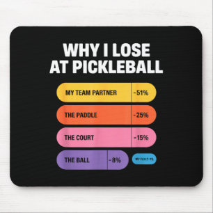 Team-Partner-Schuld Pickleball-Paddel-Platz-Humor Mousepad