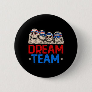 Team Patriotische Präsidenten Mount Amerikanisch U Button