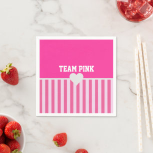 Team Pink Bride & Bridesmaids Brautparty-Party Serviette