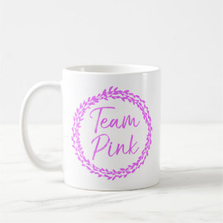 Team Pink Cute Flower Gender Reveal Party Women Kaffeetasse