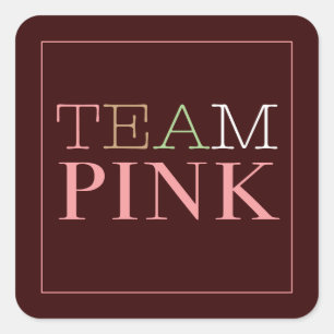Team Pink für Girl Sticker für Gender Reveal Party