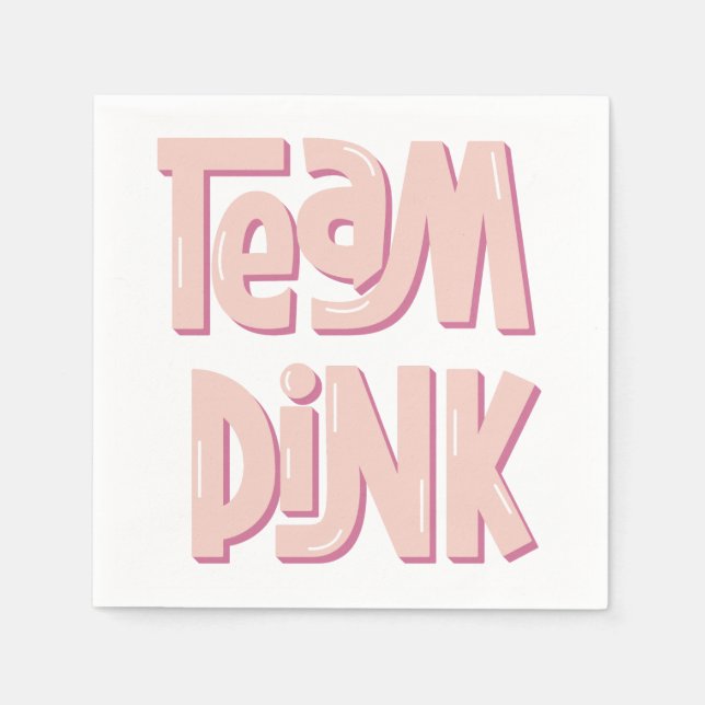 Team Pink Paper Napkin Serviette (Vorderseite)