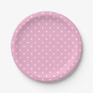 Team Pink Polka Dots Pappteller