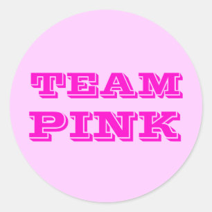 Team Pink Runder Aufkleber