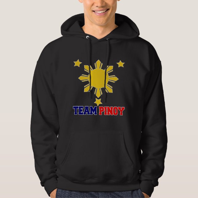 Team Pinoy 3 Sterne und ein Sun Hoodie (Vorderseite)