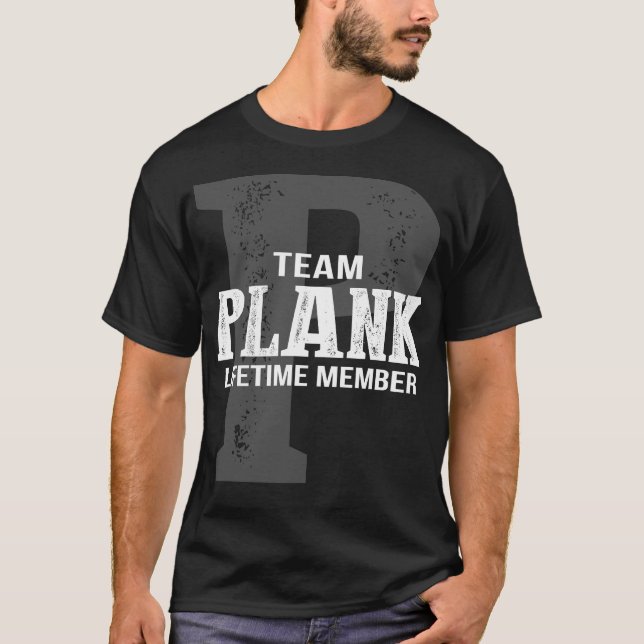 Team PLANK Lifetime Member T-Shirt (Vorderseite)