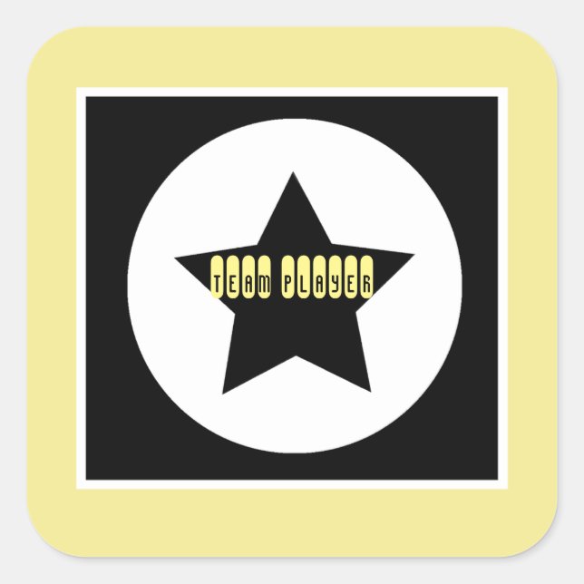 Team Player Star Funky Aufkleber (Vorderseite)