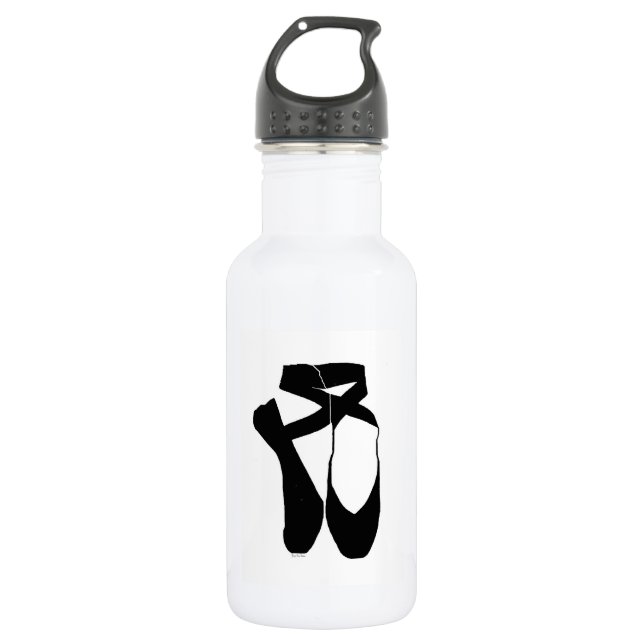 Team Pointe Ballet Mitternacht Black Edelstahlflasche (Vorderseite)
