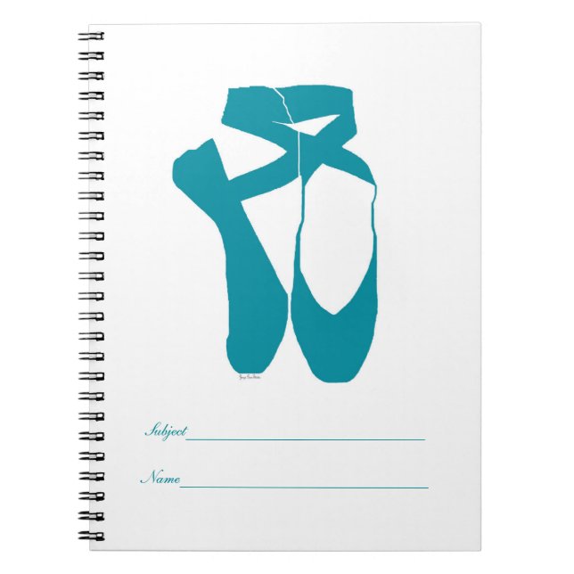Team Pointe Ballet Turquoise Notizblock (Vorderseite)