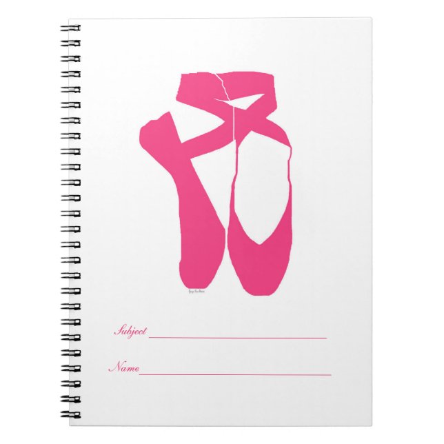 Team Pointe Ballett Neon Pink Notizblock (Vorderseite)