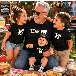 Team Pop passendes Baby-Vaterschaftstagsgeschenk  Baby Strampler