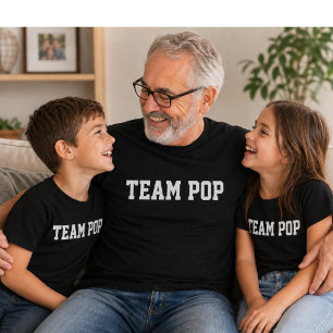Team Pop Varsity Lustiger Vatertag Geschenk T-Shirt