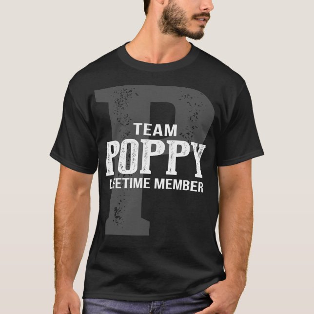 Team Poppy Lifetime-Mitglied T-Shirt (Vorderseite)