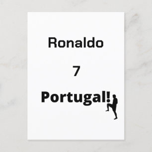 Team Portugal Fußball, Ihr Name und Ihre Nummer Postkarte