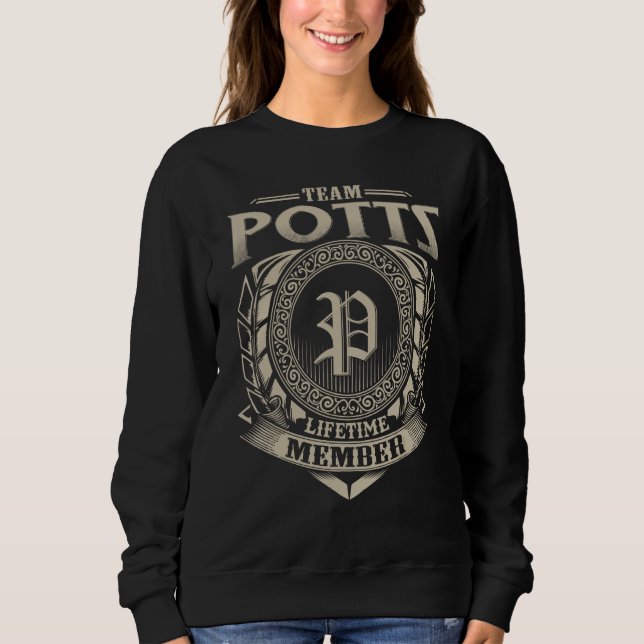 Team POTTS Lebenslanges Mitglied Nachname POTTS Fa Sweatshirt (Vorderseite)