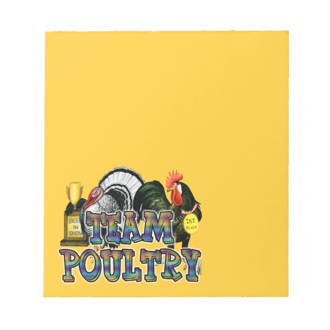 Team Poultry Notizblock (Vorderseite)