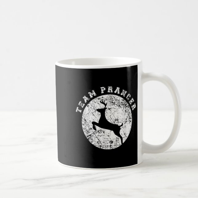Team Prancer T Shirt, Funny Cute Christmas Gift Ki Kaffeetasse (Rechts)