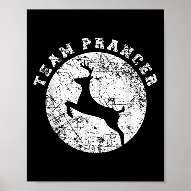 Team Prancer T Shirt, Funny Cute Christmas Gift Ki Poster (Vorne)