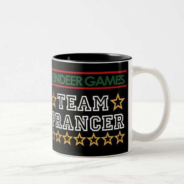 Team Prancer-Tasse Zweifarbige Tasse (Rechts)