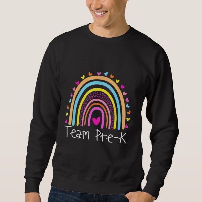 Team Pre K Erster Schulvorschullehrer Sweatshirt (Vorderseite)