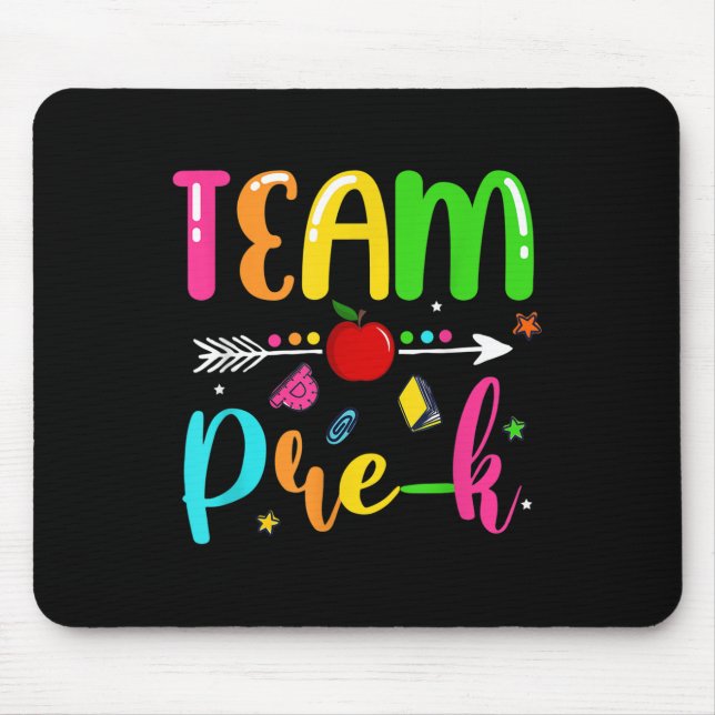 Team Pre-k Kindergarten Lehrer Student Back T Mousepad (Vorne)