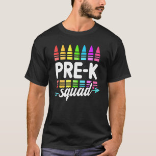 Team Pre-K Squad Lehrer Schüler zurück zur Schule T-Shirt