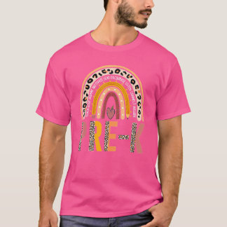 Team Pre K Squad Leopard Regenbogen zurück zur Sch T-Shirt