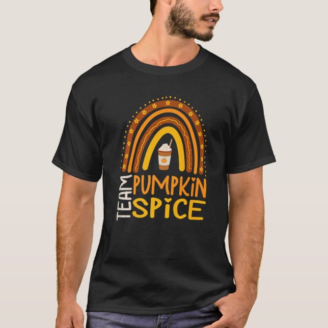 Team Pumpkin Spice Latte  For Fall Season Coffee A T-Shirt (Vorderseite)
